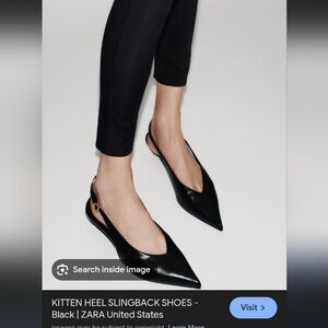 Zara Black Slingback Flats
